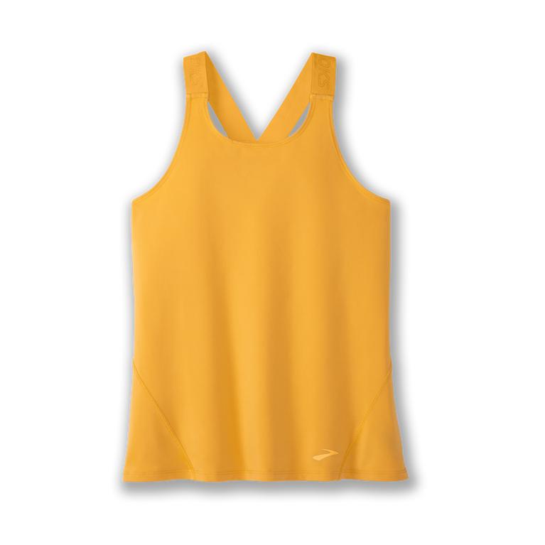 Brooks Pick-Up Women's Running Tank Top - Saffron/Orange (63209-VPLU)